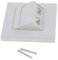 Shiwaki Adaptateur de Cordon de Raccordement pour Fibre Optique SC/LC en Plastique 2 Prises Plaque Murale - Blanc-2 Sockets