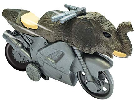Deluxebase Wilde Reiter - Elefant Reibung trieb Spielzeugmotorräder mit kühlen Tierreitern, große Elefantspielwaren für Jungen und Mädchen an.