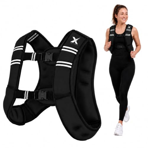 XN8 Weighted Vest for Men and Women with Removable Weights for Training | Weight Vest With Adjustable Buckle Strap & removable Iron-sand weight packs for walking running gym workout Aerobic Exercises