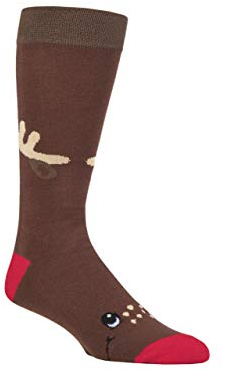 SockShop Lazy Panda Men's and Ladies' Bamboo Christmas Socks Pack of 1, Retro Rudolph (7-11)