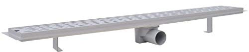 Tidyard Gerade Duschrinne Bodenablauf Ablaufrinne Duschablauf Boden Ablauf Rinne Linien 930x140 mm Edelstahl