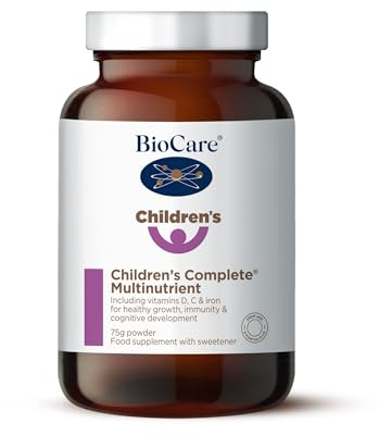BioCare Children's Complete Multinutrient, Banana Flavour, 75g | Kids' Powder with Vitamin D, Calcium, Iron, Zinc, Choline & B Vitamins, For Growth, Immune Support & Cognitive Function