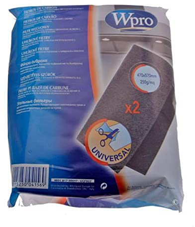 Kohlefilter geruchshemmend, 470 x 970 mm, zuschneidbar (51061-2429) für Dunstabzugshaube 484000008525 Whirlpool