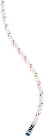 PETZL, Pur Line 6 mm, Schlüsselband hyperstatisch, Ultraleicht und ultrastark, Weiß/Orange, 200 m, Uni-Erwachsene