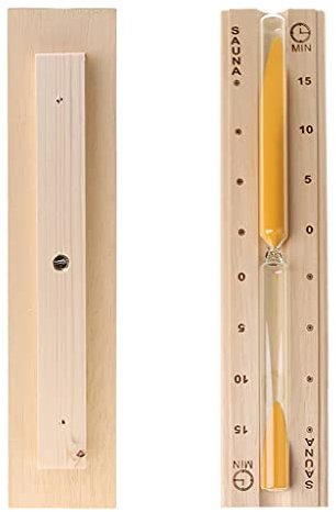 unknowns 15 Minuten Sauna Sanduhr, Sauna Sanduhr, Wandmontierte Sanduhr Mit Robustem Hitzebeständigem Glas Für Sauna Dampfer Duschen Bäder