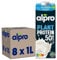 Alpro Soya High Protein Plant-Based Long Life Drink - Vegan Dairy Free & Lactose Free Milk Alternative - 1L (Pack of 8)
