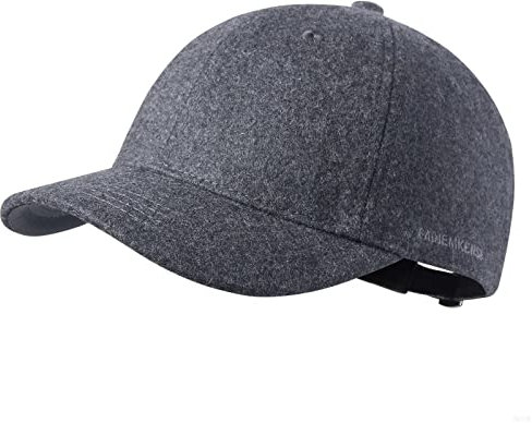 GADIEMKENSD Baseball Cap for Men Adjustable Wool Apparel Fabric Hats Novelty Clothing for Dad Deep Grey