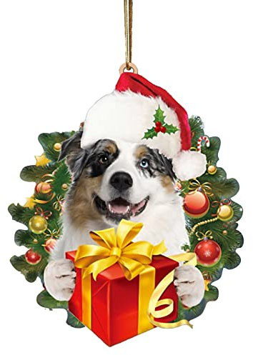 TT- Christbaumanhänger Christbaumschmuck Katze Holzanhänger Weihnachten Geschenk Holzverzierung, Hängende Ornamente Dekohänger, für Weihnachtsdeko Weihnachtsbaumschmuck (G, OneSize)