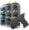 AutoFullCar - Pack 3 Spray Full Dip FULLDIP 2 Sprays Color a elegir + 1 Spray Barniz Brillo de Acabado Resistente (Negro Metalizado)