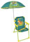 Fun House Enfant Jurassic World 713465 Camping-Klappstuhl, Dinosaurier, Maße: H 38,5 x XL, 38,5 x T 37,5 cm + Sonnenschirm Ø 65 cm, Mehrfarbig