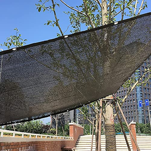 Meiping910226 Sonnenschutz Netz 90%-95% schattierungsnetz mit Ösen Sonnenschutz Schattiernetz UV-Schutz für Balkon Dachhof Wintergarten Gewächshaus Auto Beschattung,Schwarze (2×2m(6.56×6.56ft))