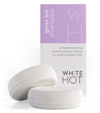 White Hot Gloss Bar Shampoo Festes Shampoo Bar 2 x 60g Strahlender Glanz und Seidig-Weiches Silber-Weiß