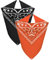 Van Der Rich ® - Set 2 Bandanas aus 100% Baumwolle Halstuch für Herren Damen (Schwarz-Orange, One Size)
