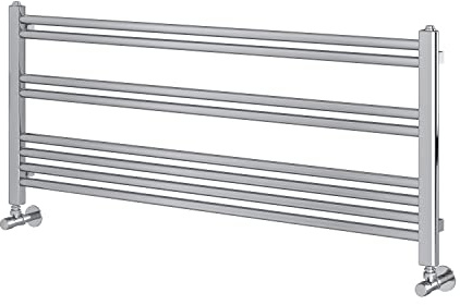 Newark Chrome Heated Horizontal Towel Radiator Towel Warmer Radiator Rail Bathroom Heated Towel Ladder Rail 500 x 980