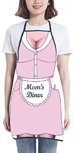 Asgens Delantal Divertido Grill BBQ Delantal Cocina Cocinando Parilla Navidad Cumpleaños Regalo para Esposo, Esposa, Papá, Mamá, Amigos