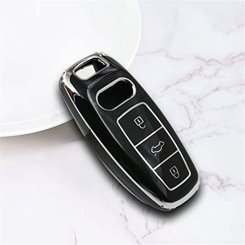YIZMO TPU-Autoschlüsselhülle für Audi A1 A3 8P A4 A5 A6 C7 A7 S3 S7 S8 R8 Q2 Q3 Q5 Q7 Q8 SQ5 TT RS3 RS6