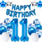 11. Geburtstagsdeko Junge, Luftballon 11. Geburtstag Blau, 11. Geburtstag Dekoration Blau, 11 Jahr Geburtstagsdeko Blau, Luftballon 11 Geburtstag für Mädchen Jungen 11 Jahr Party Deko