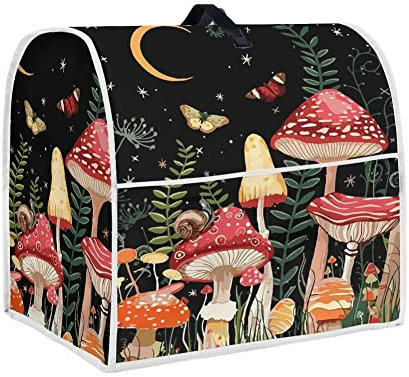 chaqlin Mushroom Butterfly Stand Mixer Cover,Kitchen Mixer Cover with Pocket for Stand Mixer,Food Mixer Cover Kitchen Blender Cover Toaster Blender Covers Kitchen Small Appliance Dust Cover