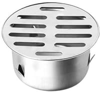 Leliafleury Stainless Steel Drain Cover Round Floor Drain Cover Removable Drainage Filter for Outdoor Roof Balcony Yard, 50 Flat Mouth