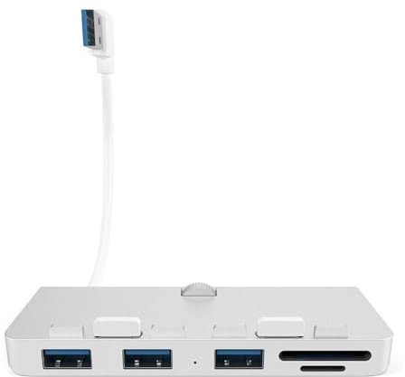 Adaptador de 3 puertos USB 3.0 Hub divisor con lector de tarjetas SD/TF para iMac 21.5 27 PRO Slim Unibody Computer