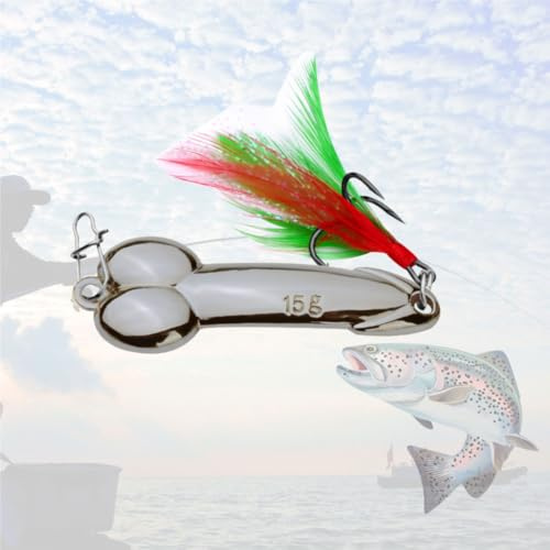 Enjoyard Lustiges Angel Köder Geschenk, Angelzubehör Set für Forelle 15g Angeln Lures Geeignet für Valentinstag Geburtstag