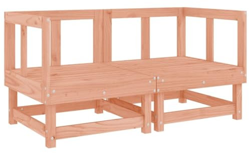 vidaXL Garten Ecksofa 2 STK., Modular Gartenmöbel, Sofa Lounge Sessel für Garten Terrasse Balkon, Gartensofa Gartensessel, Massivholz Douglasie