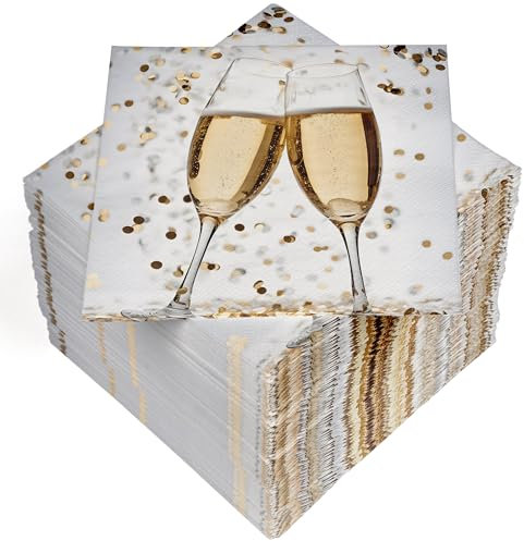 HEKU 100 Servietten, 3-lagig, 33x33cm, Cheers I Saugstark und praktisch verpackt I Breite Auswahl I Ideal für besondere Anlässe