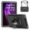 Gerutek Funda Anticaída para Lenovo Tab P11 (2nd Gen) 11.5 Pulgadas 2023, TB-350FU/TB-350XC, Carcasa Rugosa con Soporte Giratorio, Correa de Mano/Hombro, Funda para Lenovo Tab P11 2ª Gen 11.5, Negro