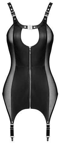 Zado Strapshemd aus Leder, Schwarz, L