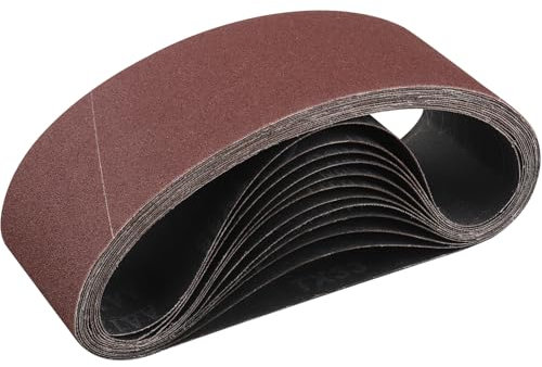 STEBRUAM Nastri Abrasivi 75x 533 mm,12PCS 100 grana Levigatrice a Nastro