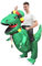 IRETG Dinosaurier Aufblasbares Kostüm Erwachsene Lustige Aufblasbare Dinosaurier Kostüme Halloween Verkleidung für Lehrer Schulparty