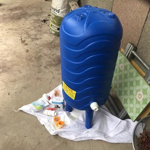 Vaso Expansion Torre de Agua a Presión con Bomba de Pozo, Reemplazo de Tanque de Agua de Pe Portátil para Residencial/Rv/Rociadores/Sótano/Cocina, de Pie(45x110cm(150L/39.6gal))