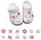 Aikeis 11 Stück modische rosa Kirschblüten-Schuhschnallen-Dekoration, Kirschblüten-Rosa-Blumen-Dekorationsset, passendes Geschenk für Frauen und Kinder