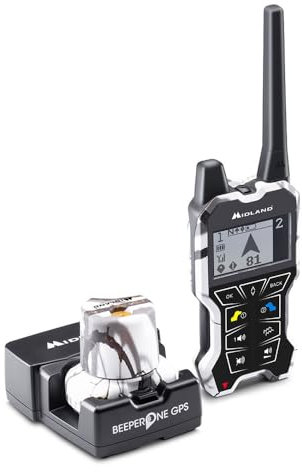 Beeper One GPS - Localizzatore per Cani - Copertura fino a 2,5 Km - Avviso con Vibrazione - Visualizzazione della distanza e posizione - Telecomando con ampio display - Localizzatore acustico
