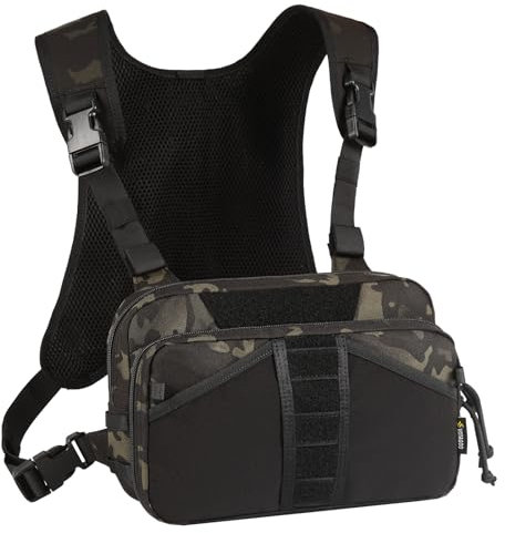 VOTAGOO Multifunktionale Angeltasche, Angelweste, Fishing Angeltasche Allzwecktasche Fishing Chest Rig Freizeit Taschen für Bauernhöfe Jagd Angeln Outdoor (BKCP)