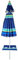 CRISCUOLO BRICOSTORE Ombrellone da Spiaggia in Alluminio, 220 cm, Inclinabile, con Tavolino, Protezione UV50+, Altezza Regolabile, Borsa Trasportabile