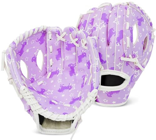 Ausletie Guanto da baseball per bambini, guanti da softball, guanto da baseball per bambini e ragazze, guanto da baseball da 22,9 cm a 26,9 cm, per allenamento e gioco per principianti, guanto per
