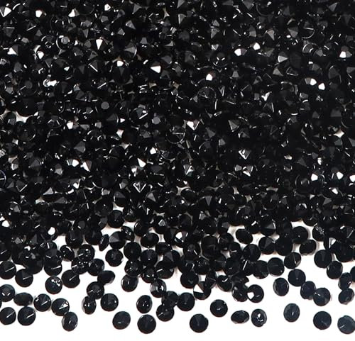TOAOB 5000 Stück 4.5 mm Schwarz Acryl Kristalle Diamanten Tischstreuer Konfetti Klare Strasssteine für Tischdekoration Hochzeit Braut Dekoration Vasenperlen