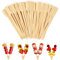 300 Pièces Pique Brochette Bois, 12CM Brochettes en Bambou pour Barbecue, Pic Brochette Bois pour Cocktails, Burger, Fruits, Pique Aperitif, Grillades, Sandwichs