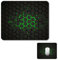 WeddHuis 1 Pezzo Tappetino Mouse Gaming Antiscivolo Cucito per Tutti i Tipi di Mouse (26x21 cm) (Nero Verde)