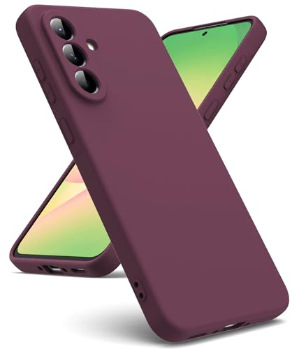 Oududianzi-Hülle für Samsung Galaxy A56 5G Silikon Liquid, Weinrot | Silikon Liquid Flüssigsilikonhülle, Kratzfestes Innenseite Mikrofaser, Weiches TPU Schutzhülle aus Gummi Stoßfeste Handyhülle