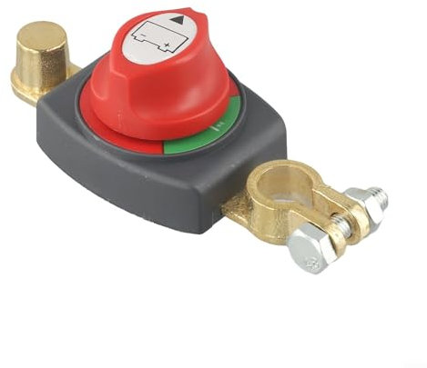 Battery Disconnect Switch, 275A 12V 24V 48 V On-Off Top Post Battery Shut off Switch Disconnect Isolator for Car, Vehicle, RV and Boat