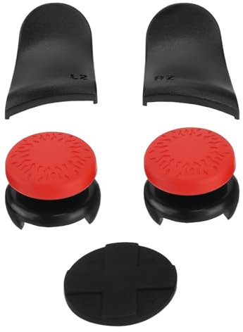 Create idea 1 lot de housses de joystick 5 en 1 avec clé croisée L2 R2 compatible avec manette de console de jeu PlayStation 5 (rouge)