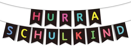 Einschulung Deko Junge Mädchen 2025- Einschulung Girlande Hänge Deko Schulanfang Deko Banner Bunt Schuleinführung Schulkind Deko Junge Mädchen für Einschulungsfeier Schulstart Klassenzimmer Party Deko