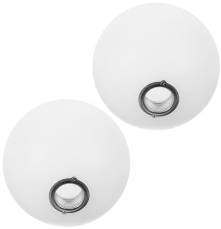 ANDRESLAD Lot De 2 Abat-Jours Globe Pour Douille G9 Abat Jour Globe Verre 100 mm Diffusion Douce Design Métallique Pour Lampes De Salon Chambre Et Salle À Manger