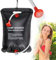 Inoamity Sac de Douche Solaire Portable 20L Camping - Chauffage Rapide à 45°C avec Flexible Amovible, Tête Réglable, Pliable pour Randonnée, Escalade, Voyage (20L-1 Pièces)