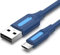 Watio Wave Cable usb - cable usb 2.0 tipo A a micro usb de 2 m, color azul oscuro, ideal para transferencias de datos y carga rápida.*