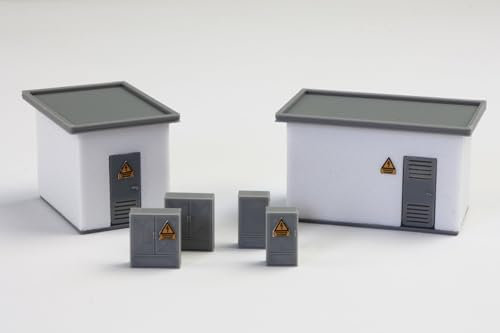 Overdrive-Racing H0 Trafohaus-Set - Trafohäuschen Stromkästen Verteilerkästen - Bausatz Trafostation 1:87