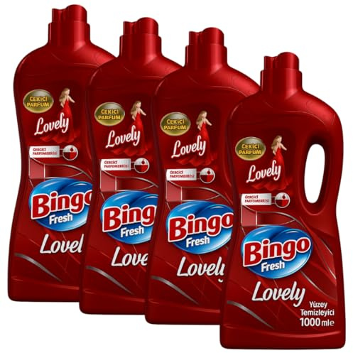Bingo Oberflächenreiniger Fresh Lovely – 1000 ml | Für langanhaltende Frische, 4 ER
