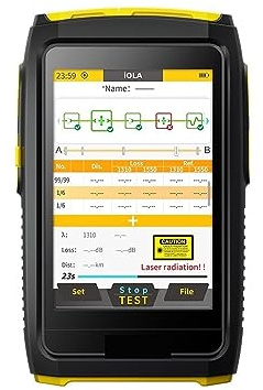 Fasertester, OFW Mini OTDR Optic Otdr optischer Reflektor, aktiver Faser-Live-Tester 1550 nm 20 dB optisches Reflektometer, Touchscreen OPM VFL IOLA,Anti-Interferenz(S5L APC without iOLA)